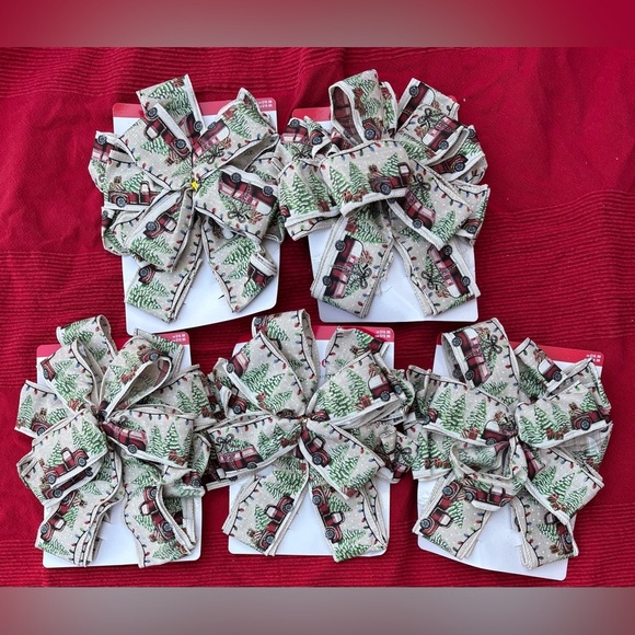 NWT Christmas Xmas tree topper bows bundle 5 total - Picture 1 of 8